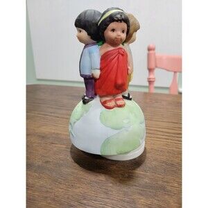 JSNY Brockman Music Box “We are the World” Children Figurine 1985 USA for Africa